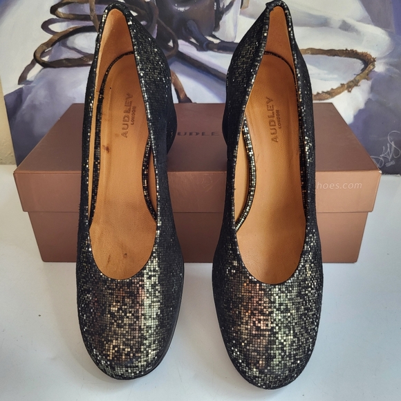 Audley Metallic Leather Heels, 39.5 - Picture 4 of 16